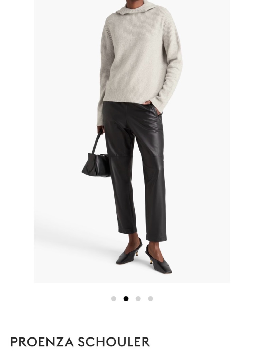 Proenza Schouler gray cashmere blend hoodie sweater